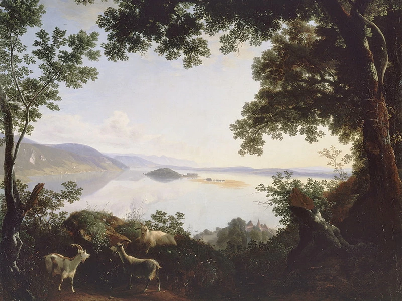 1785-Maximilien de Meuron - Veduta dell'Île de Saint-Pierre